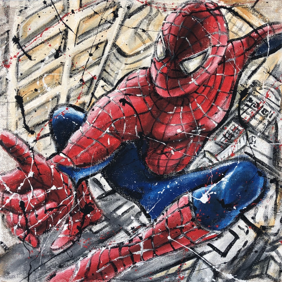Tela Spiderman, Quadro l'Uomo Ragno - Fumetto - Quadro Canvas su Telaio in  Legno (70x100 cm) : : Casa e cucina