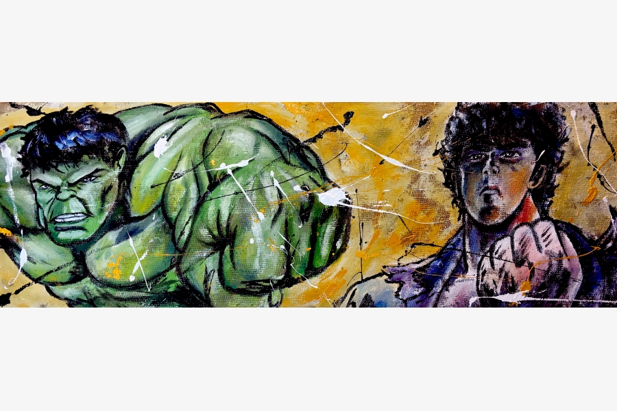 Quadro Comic Hulk vs Kenshiro